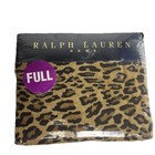 NIP Ralph Lauren Aragon Neutral Full Flat Sheet Leopard Print 100% Cotton USA