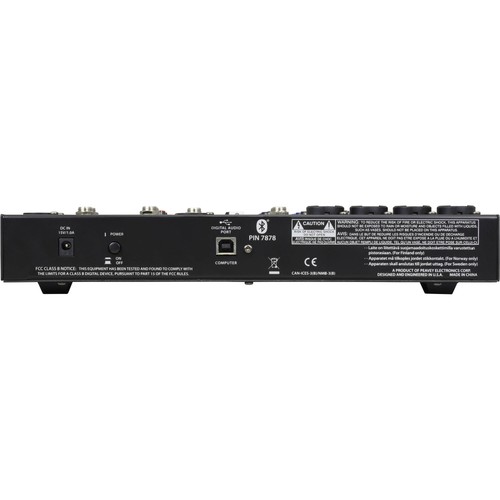 PEAVEY PV 10 BT 120US 4CH BLUETOOTH CAPABLE STUDIO MIXER W/ BUILT-IN EQ BYPASS - Picture 4 of 4