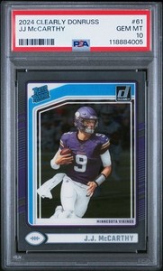 2024 PANINI CLEARLY DONRUSS #61 JJ McCARTHY PSA 10
