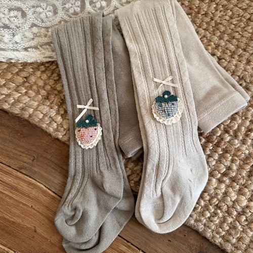 Kids Cotton Ribbed Tights Soft Stretchy Leggings For Spring Autumn Seasonal Wear - Picture 5 of 15