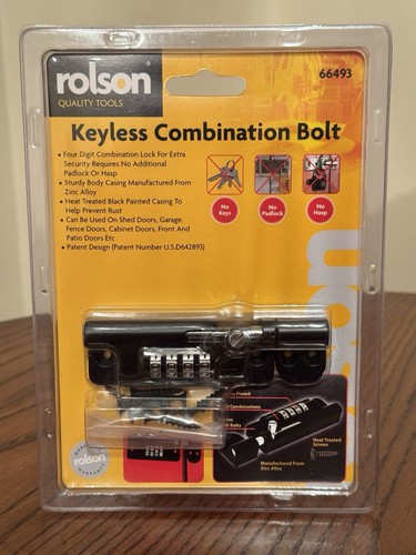  Rolson Keyless Combination Bolt Lock - 66493  - Picture 3 of 3