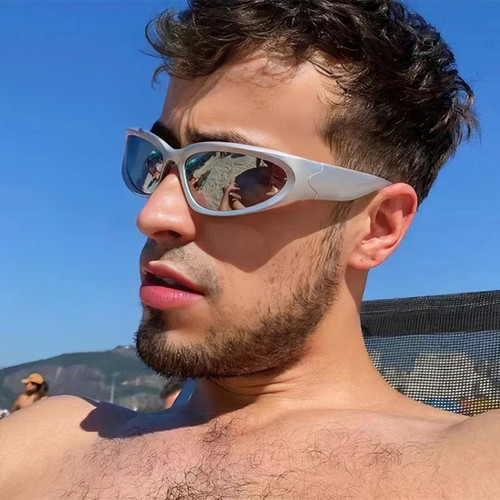 Nuevas gafas de sol Y2K para hombres y mujeres deportivas gafas de ciclismo Uv400 - Imagen 22 de 31