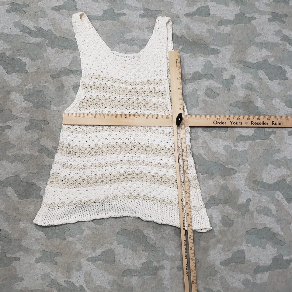 rag & bone Lizette Tank Top Womens Small Knit Tan Stripe Pullover Sleeveless - Image 4 of 4