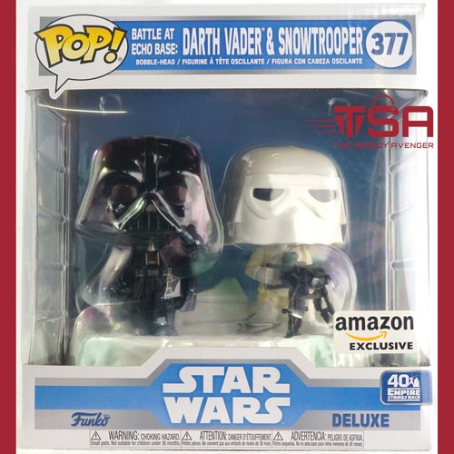 Funko Pop! Star Wars DARTH VADER & SNOWTROOPER #377 Battle At Echo Base Amazon - Picture 1 of 9