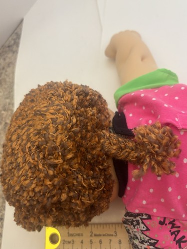 Cabbage Patch Kids Kissin' Kids bambola capelli rossa "coda di ratto" '91 vestito scarpe SWAK - Foto 2 di 19