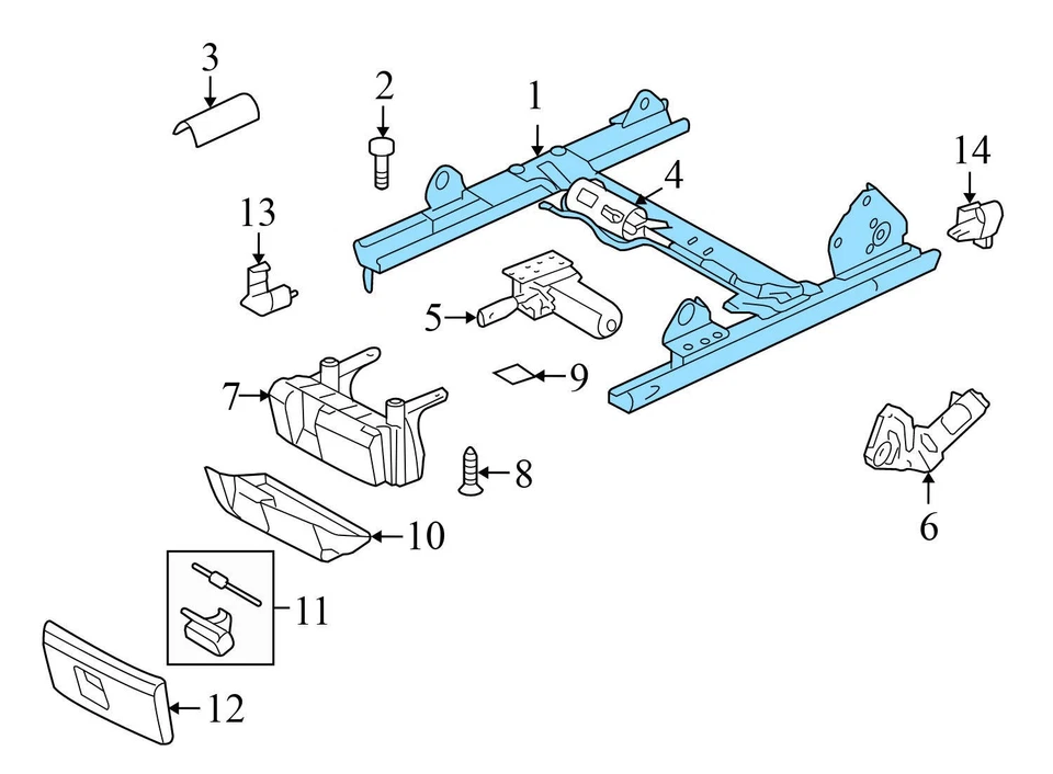 AUDI TTS QUATTRO 2011-2015 - Motor asiento longitudinal delantero izquierdo extensión delantero izquierdo Foto 3 de 4