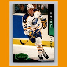 Scott Thomas Rookie #25 1993-94 Parkhurst Emerald Ice Buffalo Sabres Hockey Card