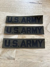 Vintage 3- Nylon OD U.S. Army Tape Uniform Patch Name Tab Insignia