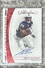 2023 Panini Flawless Collegiate Campus Legends Signatures Miles Sanders 12/20