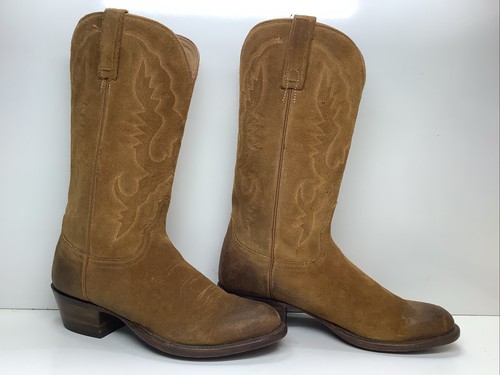 BOTAS VAQUERAS DE GAMUZA MARRÓN LUCCHESE PARA HOMBRE TALLA 8 D - Imagen 3 de 10