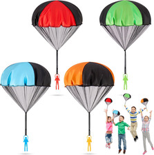 Parachute Toys for Kids 4 Pcs Outdoor Toys for 3 4 5 6 7 8 9 10 11 12 Year Old B