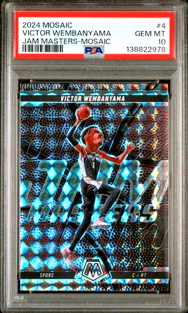 PSA 10 Victor Wembanyama 2024-25 Mosaic JAM MASTERS MOSAIC/PRIZM