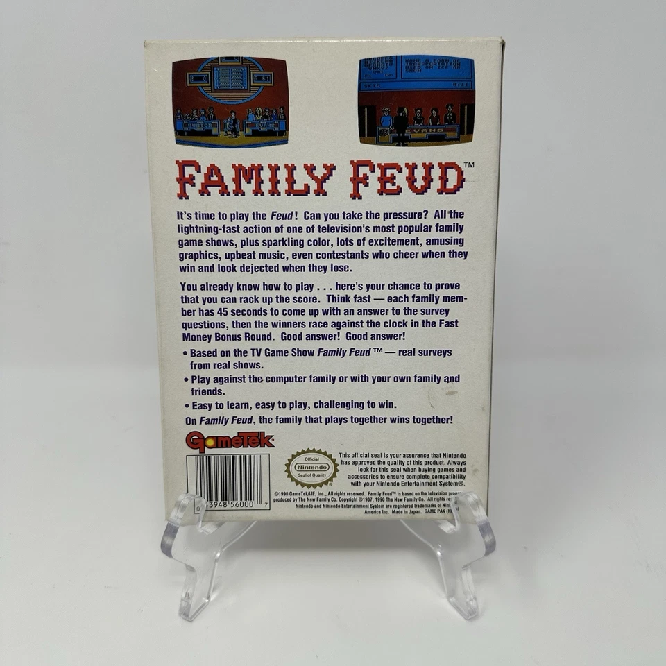 Family Feud Nintendo NES Game with Box No Manual Tested - Image 2 of 4