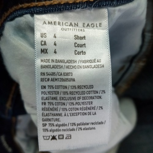 American Eagle Womens Skinny Jeans Dark Wash Next Level Stretch Size 4 Short - Picture 8 of 10