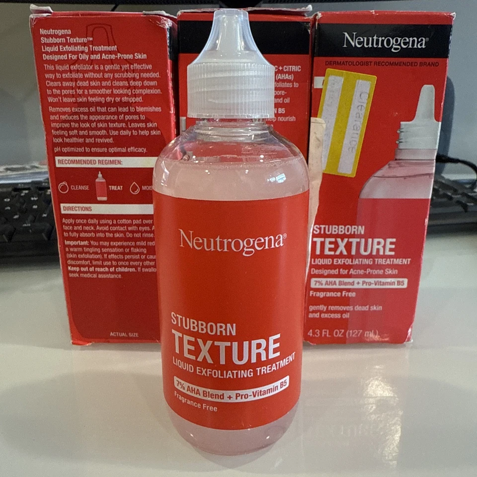 Tratamiento exfoliante de textura persistente Neutrogena, paquete de 4 4,3 oz 127 ml cada uno NUEVO Foto 2 de 4
