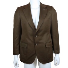 Vintage Sears Roebuck Brown Blazer Classic Sport Coat 70s USA Men's 42R