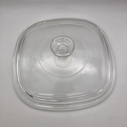 Vintage 8.5” Pyrex A-9-C Clear CorningWare Square Glass Replacement Lid