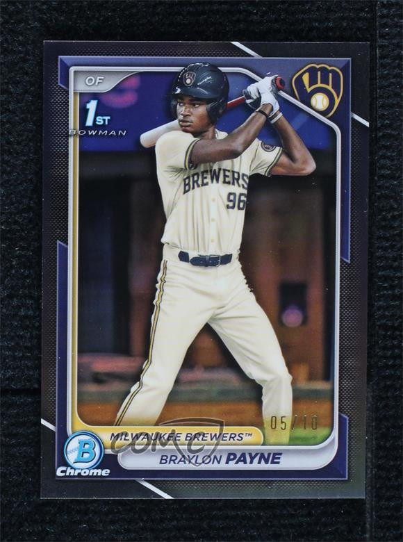 2024 Bowman Draft Chrome Black Refractor 5/10 Braylon Payne #BDC-72