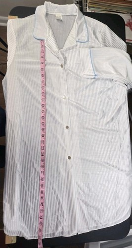 Vestido romántico vintage para mujer camisón sedoso pijama top blanco talla mediana - Imagen 6 de 7