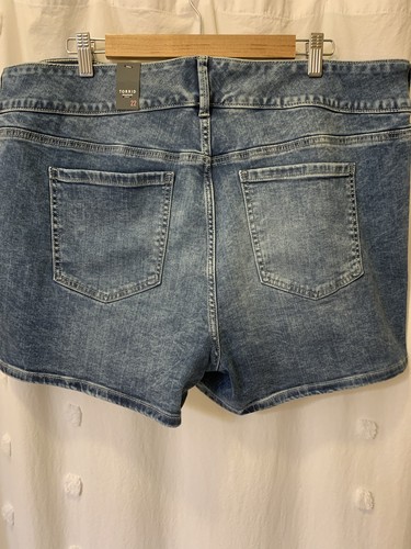 Torrid Shorts Denim Women's Sz 22 Triple Button High New W/ Tags - Picture 4 of 8