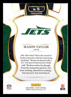 2025 Panini Select Football Mason Taylor #76 RC Rookie Concourse