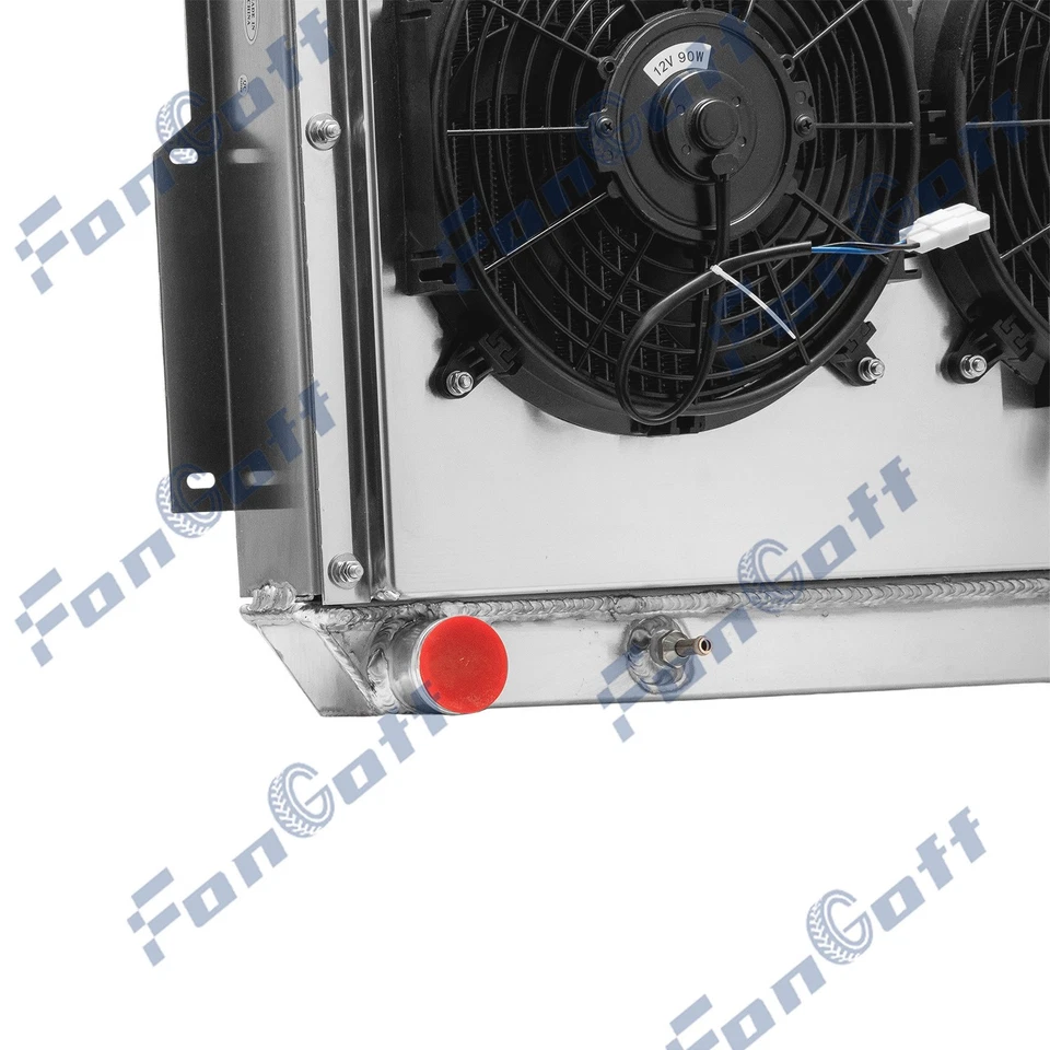 3 ROWS Radiator Shroud+Fan For 1966-1970 Dodge Polara Monaco Plymouth Fury 7.2L Foto 4 de 4