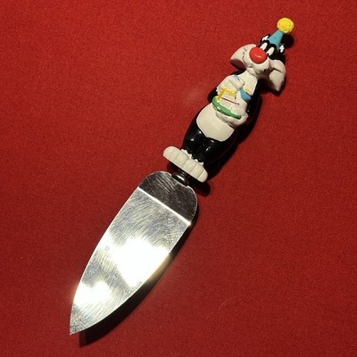 Looney Tunes Sylvester Cat Cake Server Warner Bros. 1996 Vintage Cake Knife
