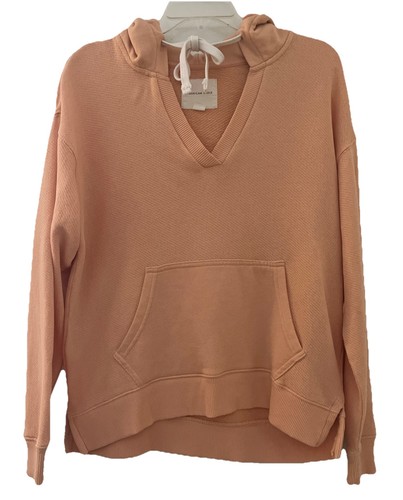 American Eagle AE Beach Baja Hoodie Womens Pullover Split Sides Peach XS NEW - Picture 8 of 10