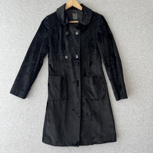 Cynthia Rowley Vintage Coat Black Women’s Sz S Whimsigoth Goth Moody Dark Y2K - Picture 2 of 17