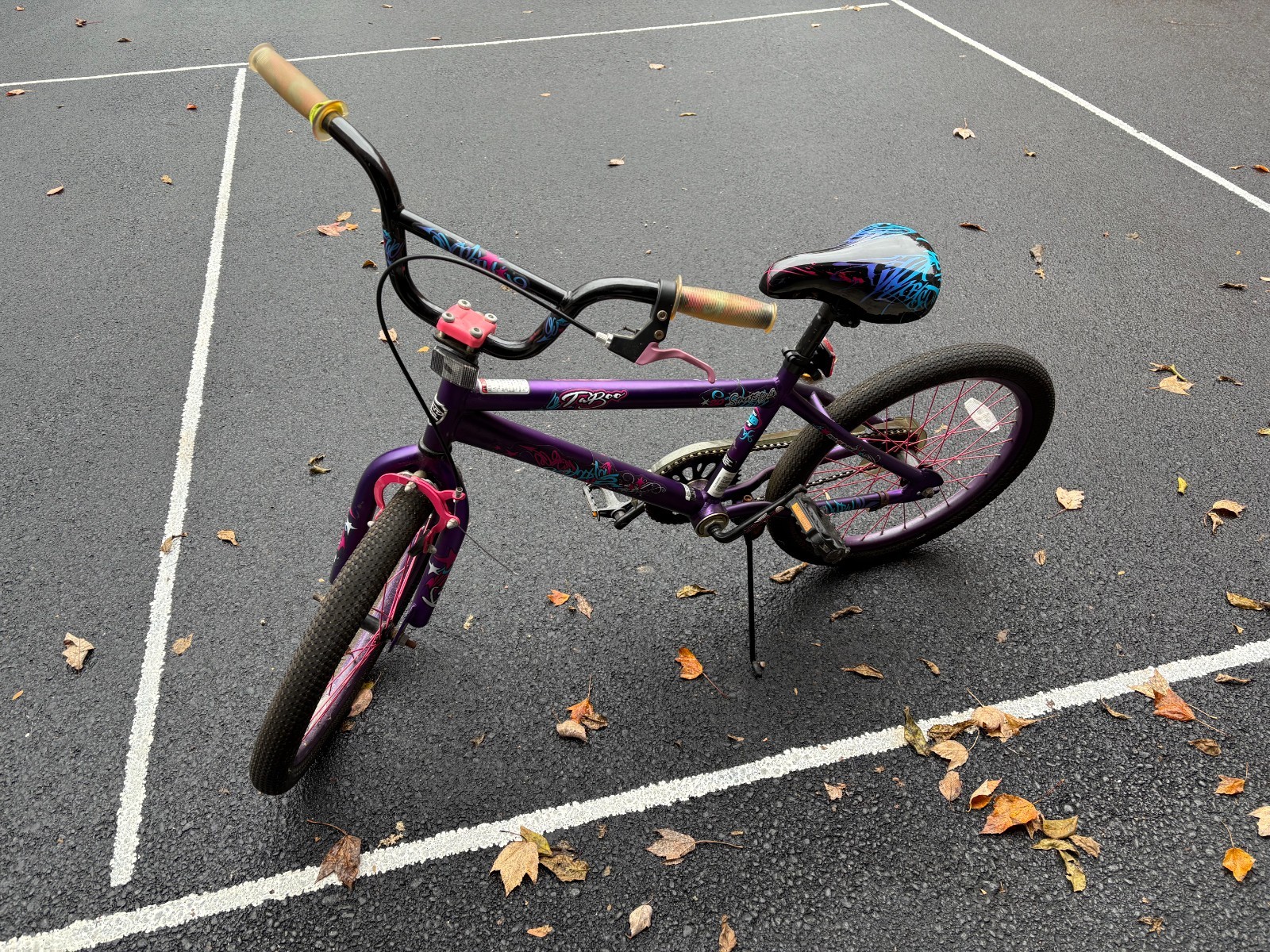 Girls Bike - Streetstyle, Black and Purple, 20" wheel