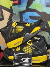 Air Jordan 4 Thunder size 5y Black Yellow Excellent Condition with box