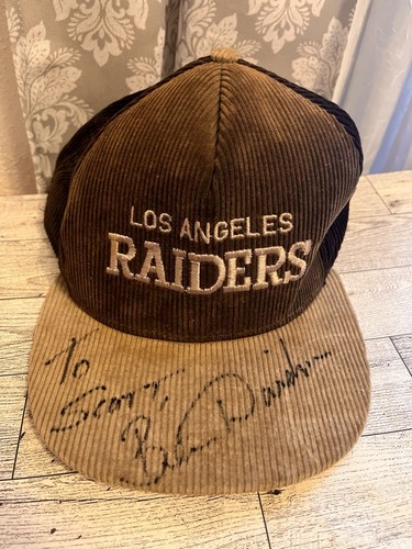 Vintage NFL Los Angeles Raiders signed BEN DAVIDSON Corduroy Brown Tan Late 80’s - Picture 1 of 7