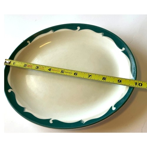 McNicol Restaurant Ware Platter Tidal Scroll Teal Made in Clarksburg W. Virginia - Picture 2 of 6