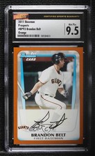 2011 Bowman Prospects Orange /250 Brandon Belt #BP93 CSG 9.5 Mint Plus Rookie RC