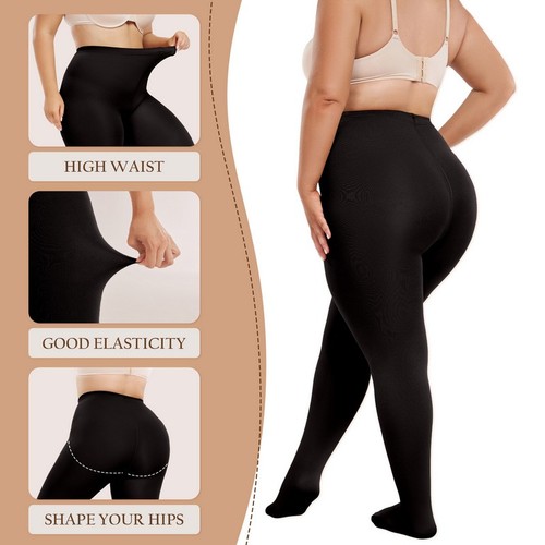 Warme Damen Thermostrumpfhose mit Innenfleece Thermo Strumpfhosen Übergröße DE - Bild 5 von 42