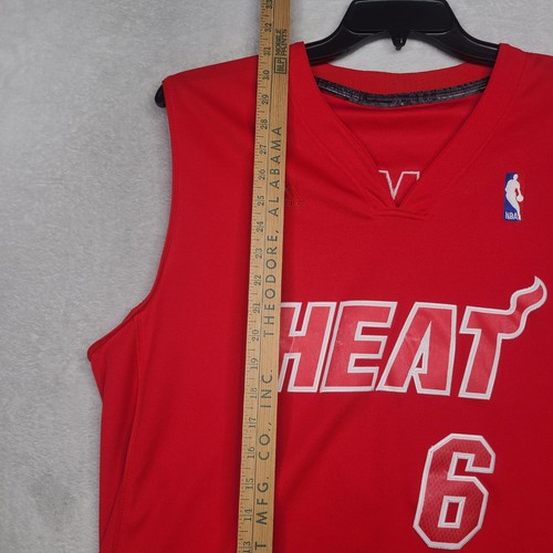 Maglia Adidas Miami Heat LeBron James #6 Natale 2012 NBA XL DIFETTI!! - Foto 8 di 17
