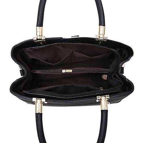 Purses and Handbags for Women Top Handle Bags Leather Satchel Totes Black - Bild 5 von 7