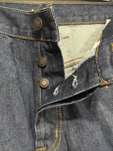 Pantalones de mezclilla EVISU Paris para hombre 40x30 vintage Japón gaviota grande holgados Y2K usados en excelente estado - Imagen 10 de 13