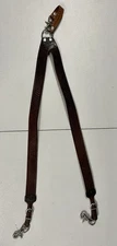 Nocona Suspenders Brown Leather Basketweave Size Medium Western Classic
