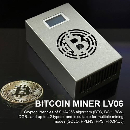 Bitcoin Miner LV06 Solo Miner 2.4G WiFi 13W SHA-256 500GH/S BM1366 Spedizione Asic... - Foto 3 di 6