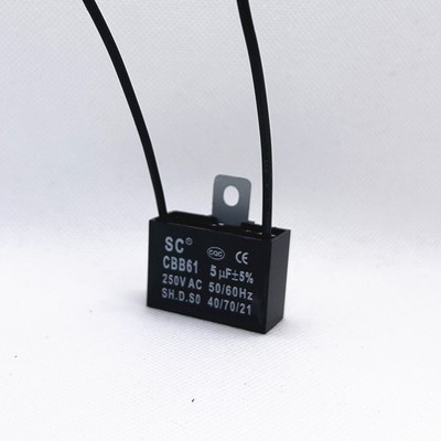 CBB61 5mfd 5uf  5 uF  5.0uF 250V AC Ceiling Fan MOTOR START Capacitor 2 WIRES