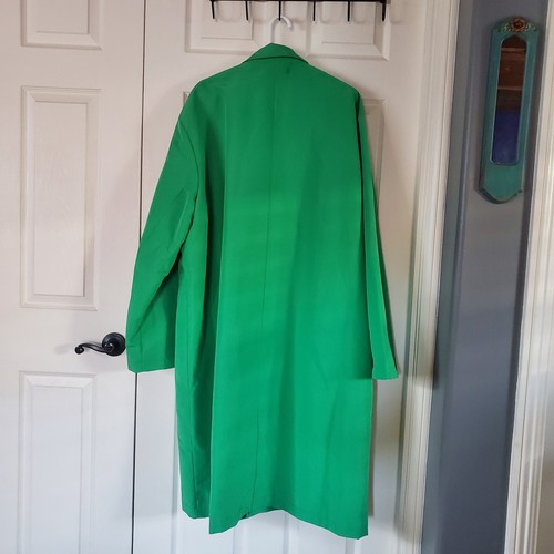 Gabardina de gran tamaño de diseño ASOS bolsillos verdes impermeable botones a presión mediana  - Imagen 6 de 12