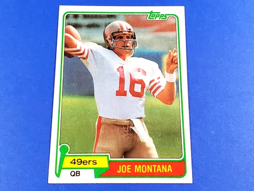 1981 TOPPS FOOTBALL #216 JOE MONTANA ROOKIE RC HIGH GRADE NEAR MINT NRMT DIMPLE