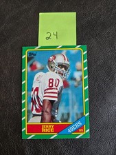 JERRY RICE ROOKIE 1986 TOPPS FOOTBALL #161 SAN FRANCISCO 49ERS 24