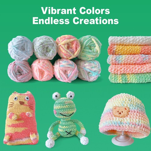 Super Soft Velvet Chenille Yarn for Crocheting and Knitting-Easy to - Picture 7 of 9