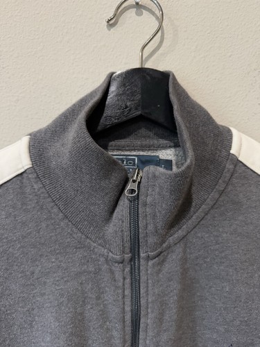 Polo Ralph Lauren Track Jacket Mens L Gray White Zip - Picture 8 of 14
