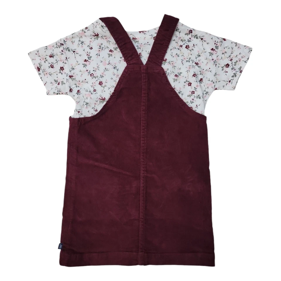 Gap Kids Skirtall 2 Piece Chest Pocket Adjustable Straps Dress & Tee Set - Image 2 of 2