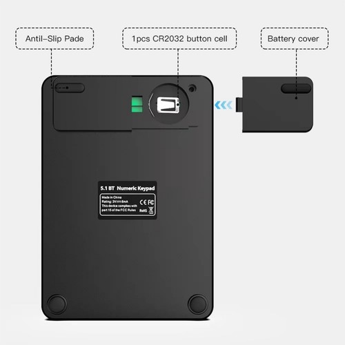 Mini Numeric Keypad External Number Pad for for Laptop PC Accounting Supplies - Zdjęcie 5 z 12