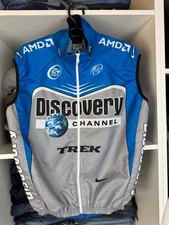 Nike Discovery Channel Cycling Lightweight Vest Made in Italy Size S