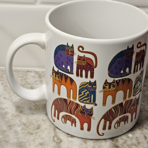 Vintage Laurel Burch Fantastic Felines 1988 Coffee Mug Cup Made In Japan - Picture 3 of 5